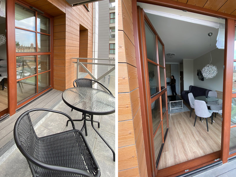 Balkon Ferienwohnung Danzig